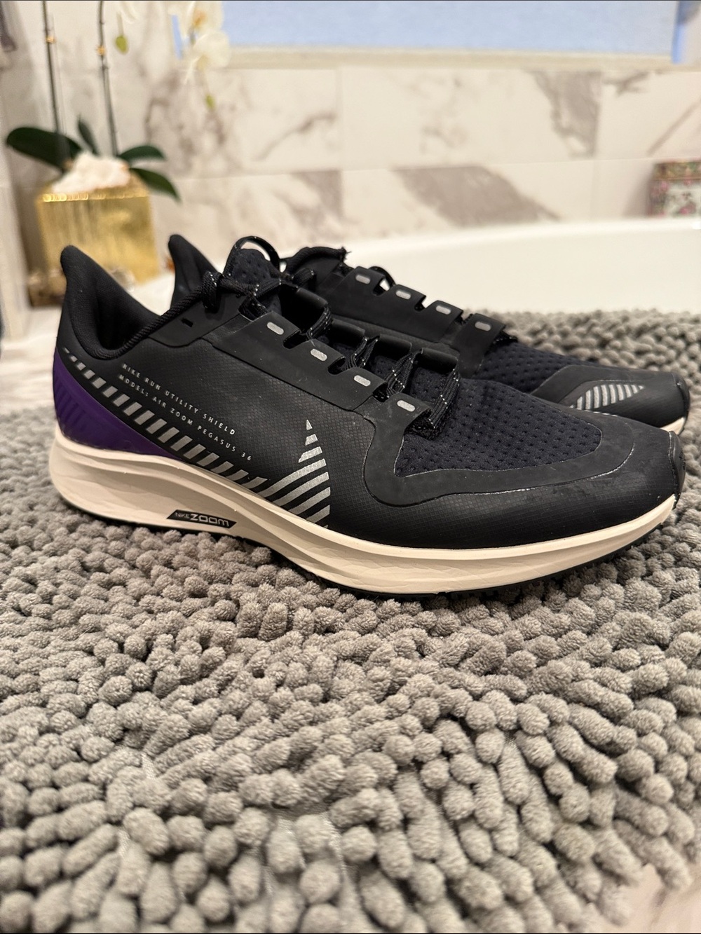 Woman’s Athletic Running Shoes - Black & Purple